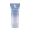 A tube of Stemulation Nitty Gritty Face & Body Polish, 6 oz 180 mL size, in a light blue color with product information and branding on the label.